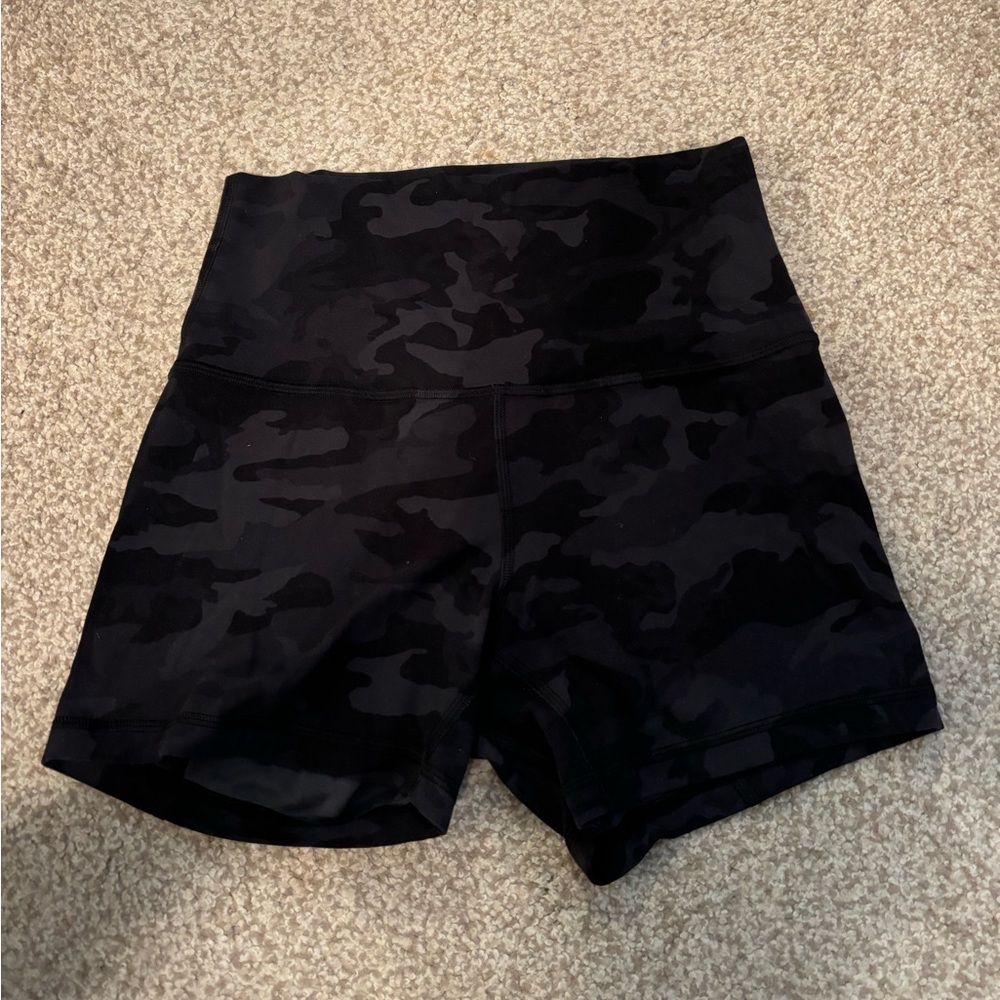 lululemon athletica Black Camo Athletic Shorts